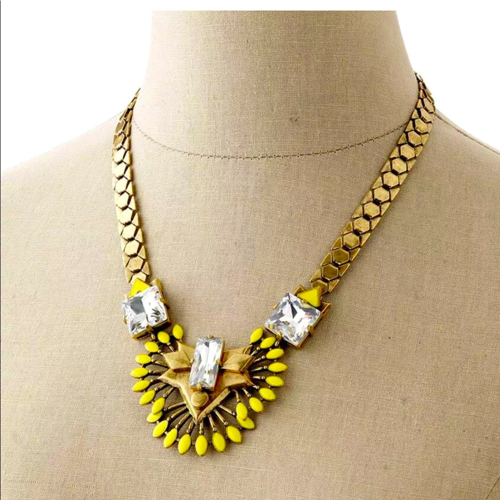 Stella & Dot Norah Yellow Statement Necklace